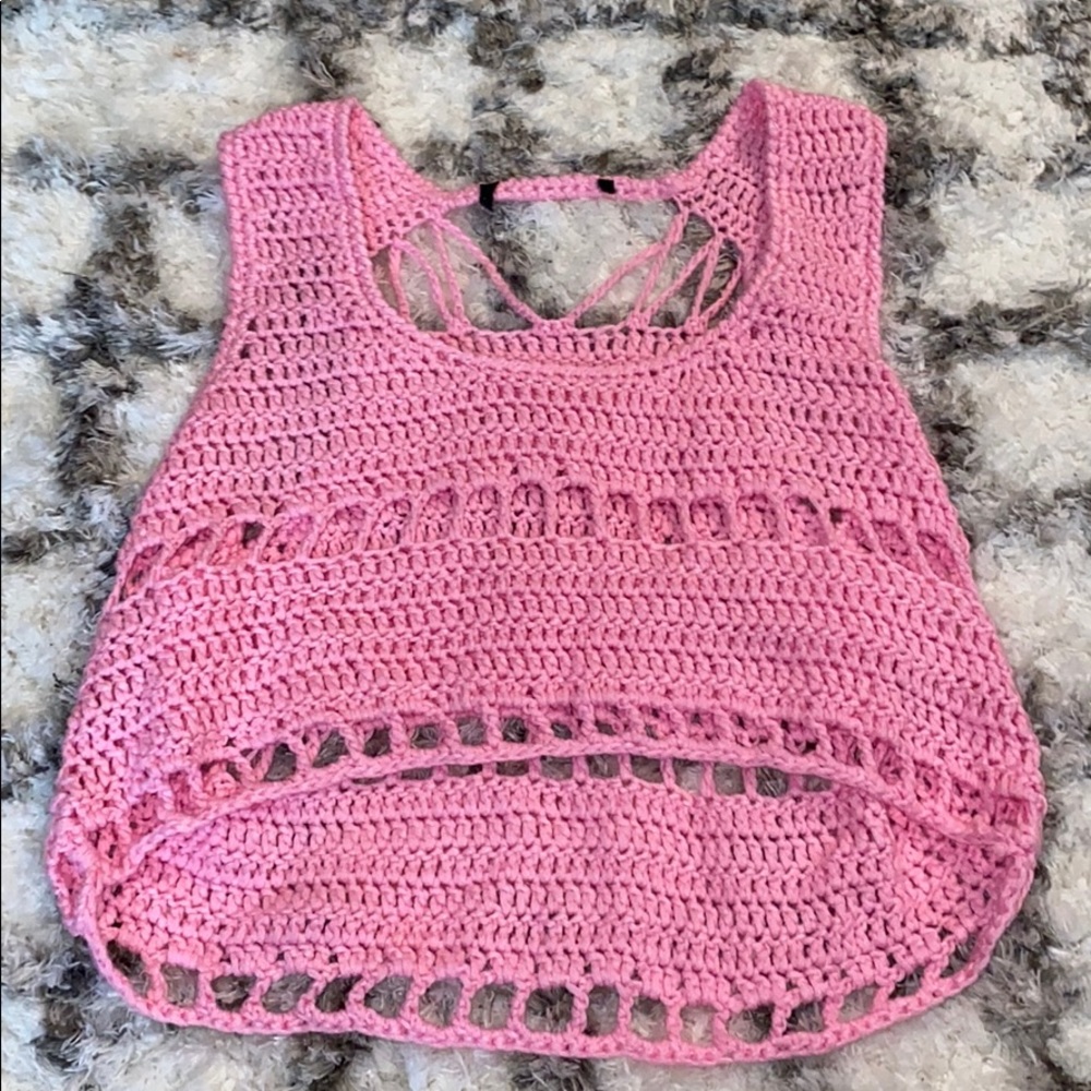 Pink Crocheted Tank